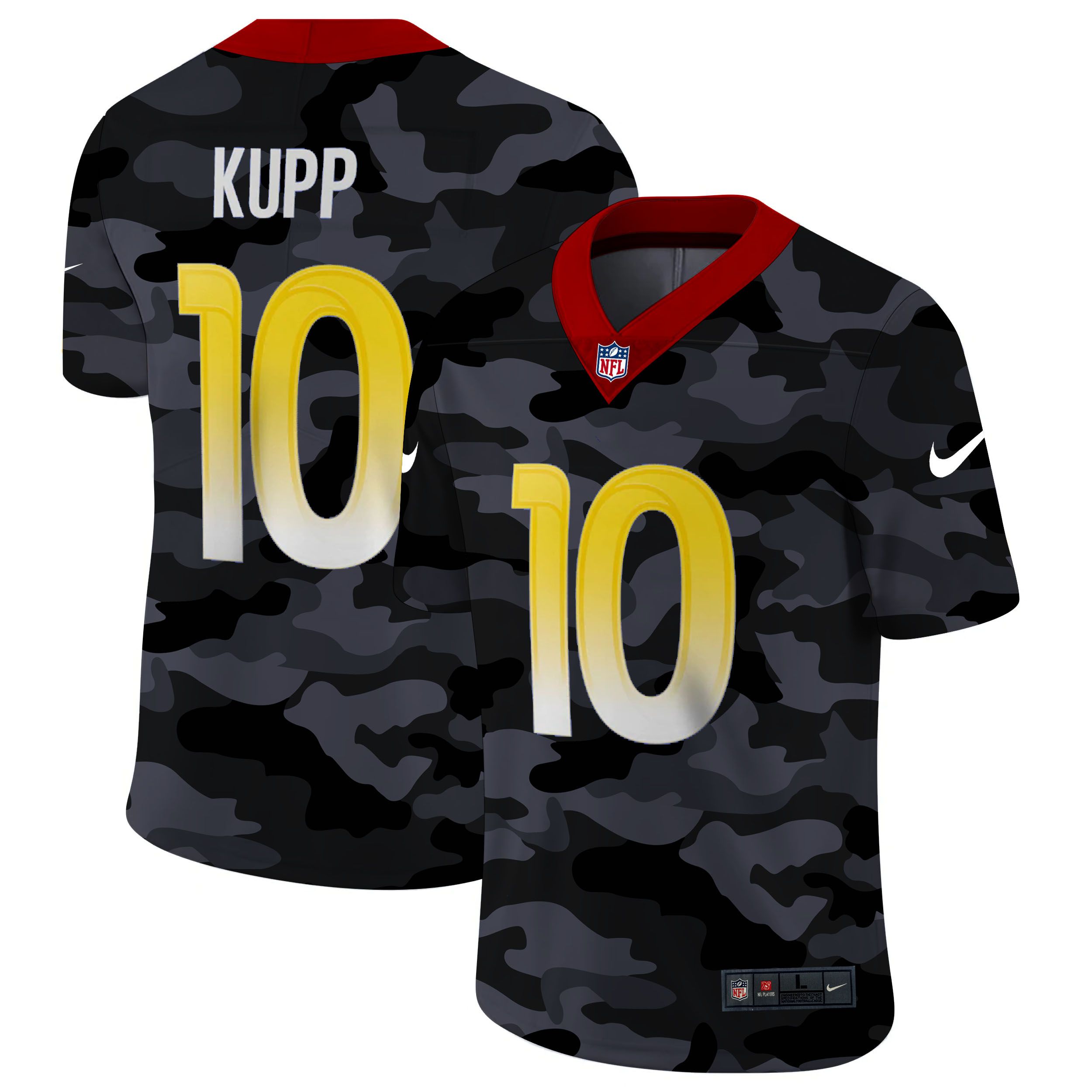 Men Los Angeles Rams #10 Kupp 2020 Nike Camo Salute to Service Limited NFL Jerseys
